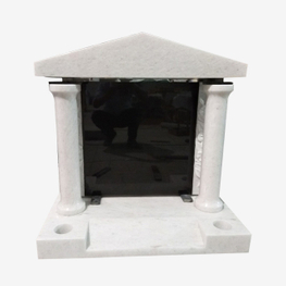 Monument en forme de temple en marbre blanc polonais de bonne qualité