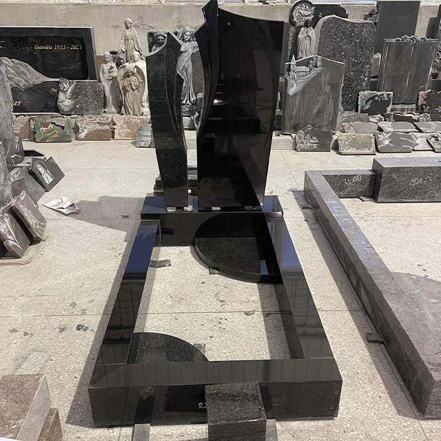 Pierre tombale polie en forme d'amour populaire