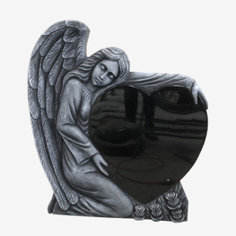 Prix ​​d'usine de la pierre tombale en granit finement sculpté Angel