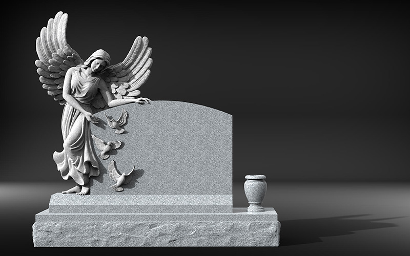 Pierre tombale d'angle