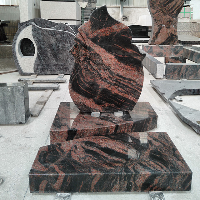 Pierre tombale polie en forme d'amour populaire